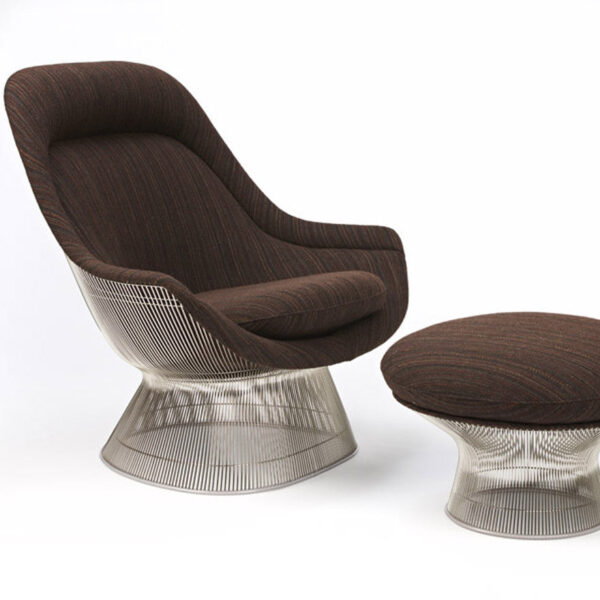 Platner Easy Chair and Ottoman