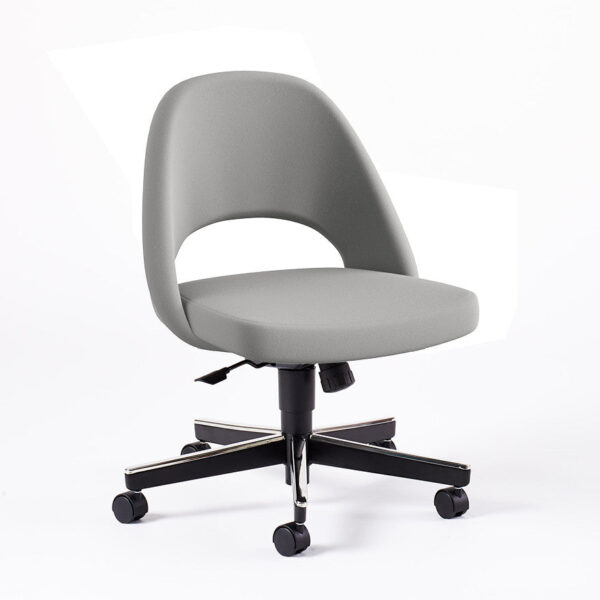 Conference Armless Chair on Castors, grey