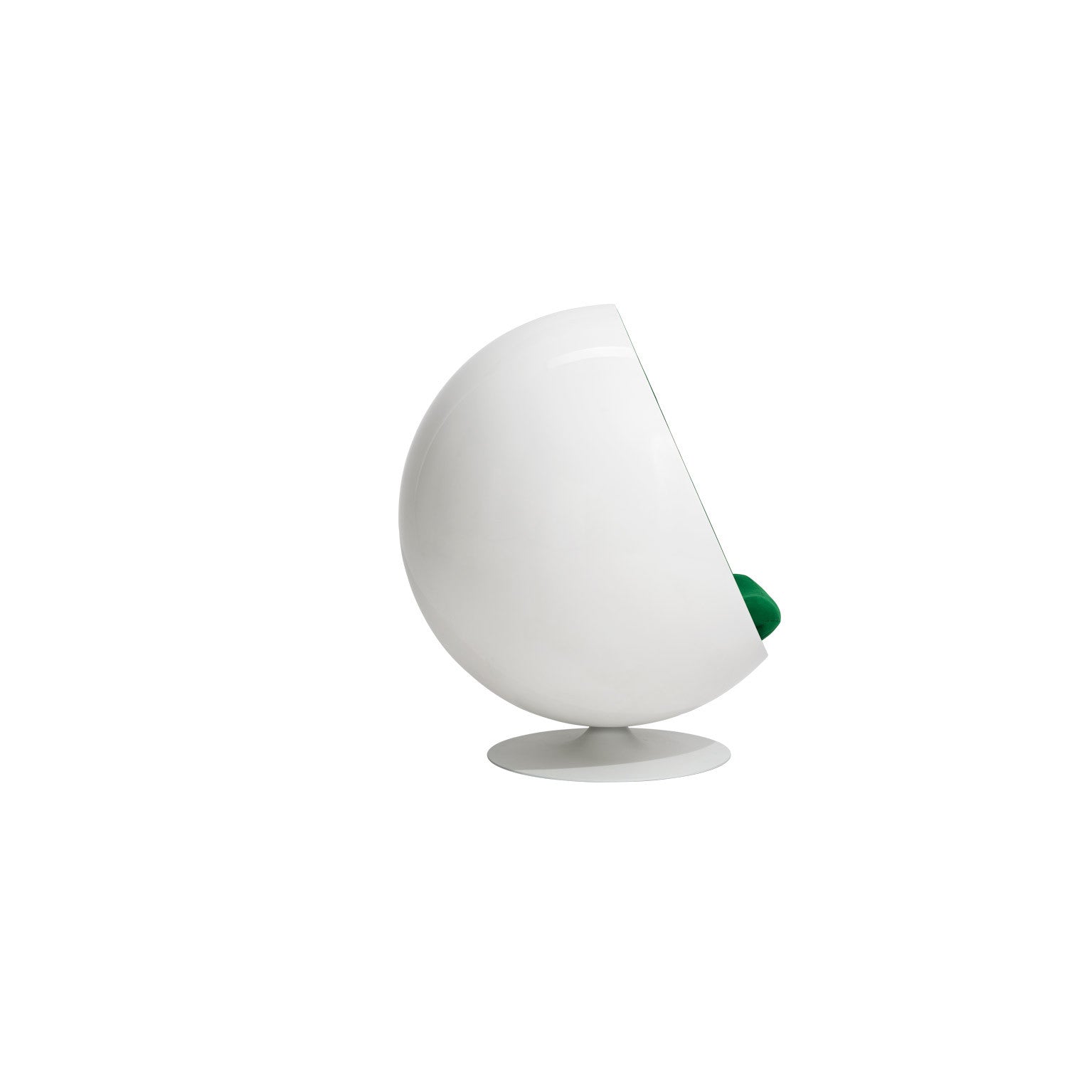 Eero Aarnio Ball Chair, white shell, green upholstery Eero Aarnio Ball Chair, white shell, green upholstery