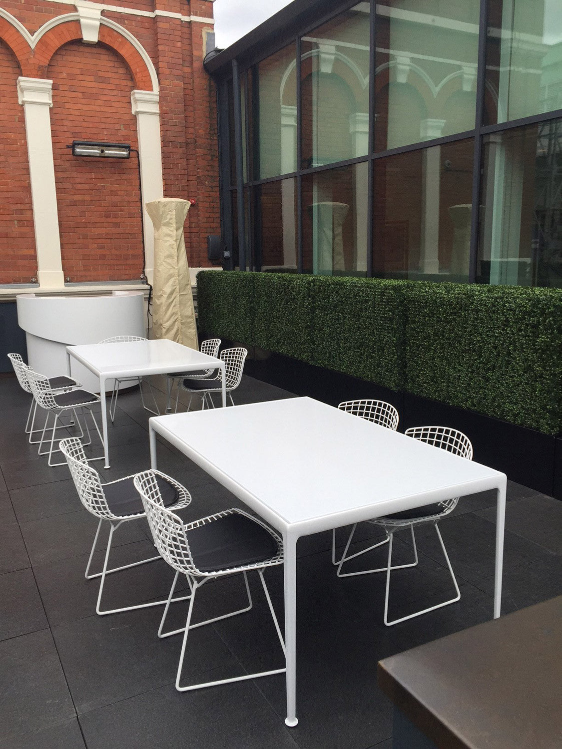 Bertoia side chair outdoor in white