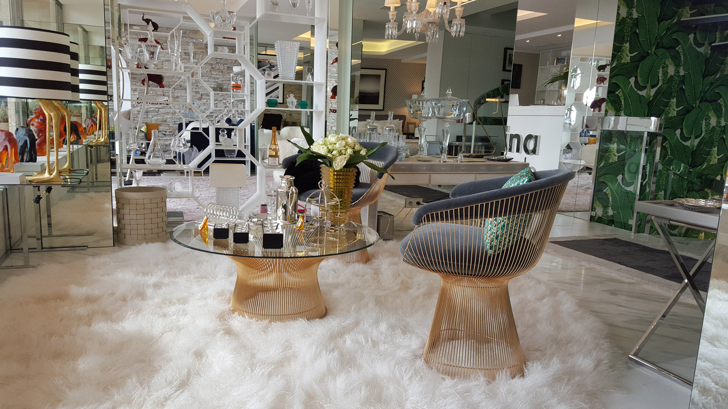 Platner Coffee Table Gold Plated Platner Coffee Table Gold Plated