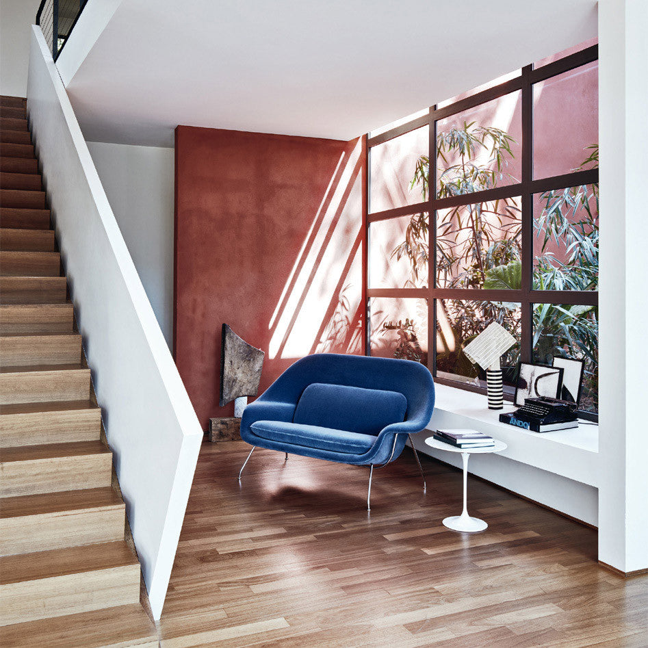 Saarinen Womb Settee blue Saarinen Womb Settee blue