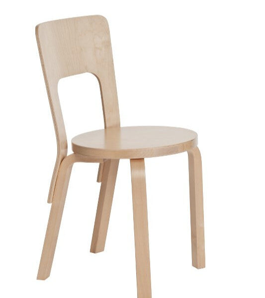 66 Chair - Birch veneer seat and natural lacquer seat