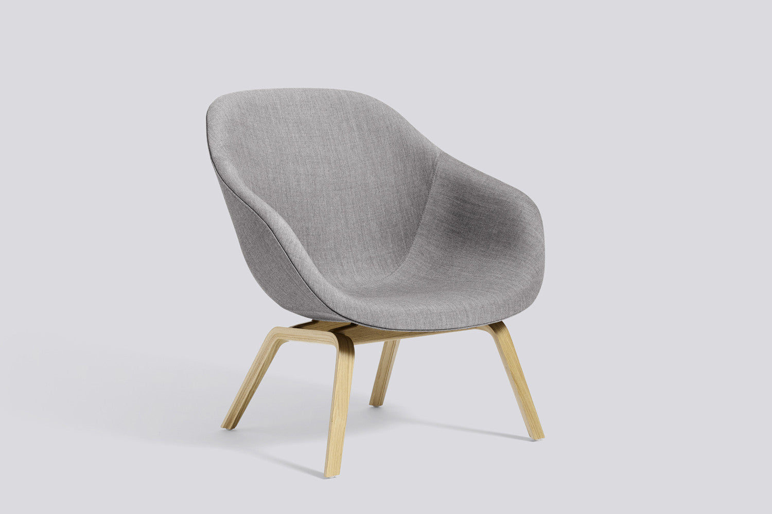 About A Lounge Chair AAL 83 light grey and light wooden oak legs About A Lounge Chair AAL 83 light grey and light wooden oak legs