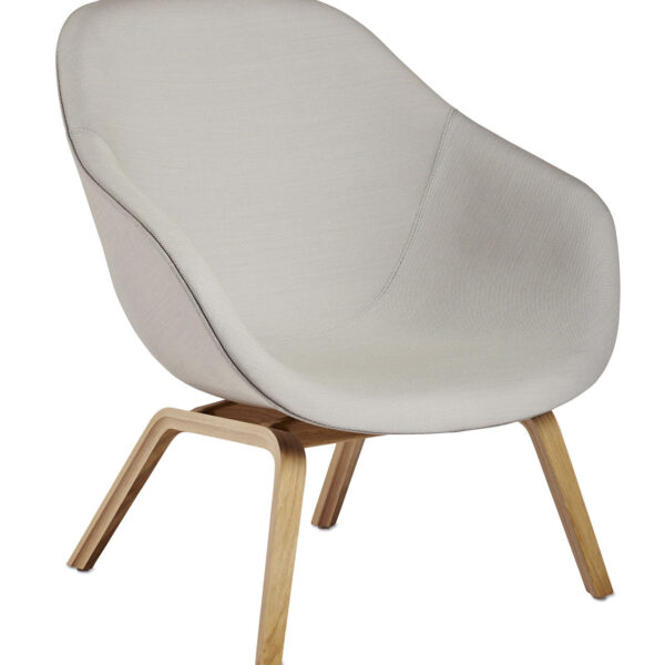 About A Lounge Chair AAL 83, Steelcut Trio fabric and wooden legs