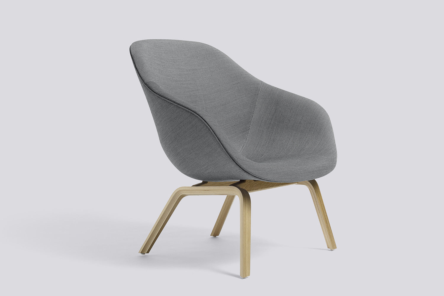 About A Lounge Chair AAL 83 grey and oak base About A Lounge Chair AAL 83 grey and oak base