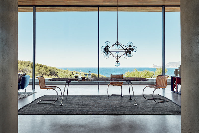 Mies van den Rohe Mr chair and Lissoni Grasshopper Table
