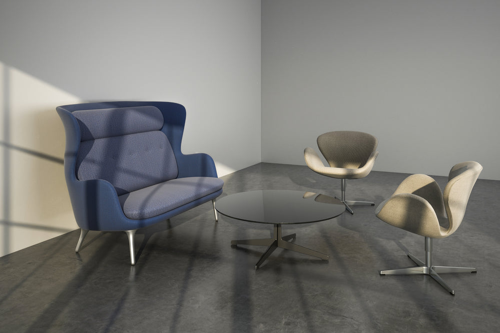 fritz_hansen_jaime_hayon_ro_sofa_blue_with_swan_chairs