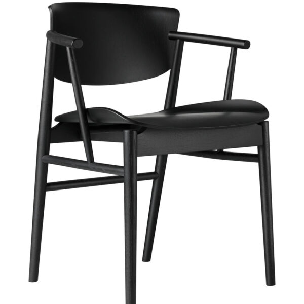 N01 Chair-black-coloured-oak