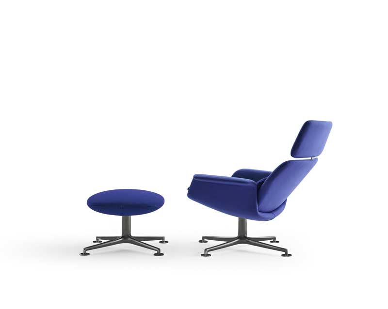 KN02 Swivel and Reclining High Back Lounge Chair