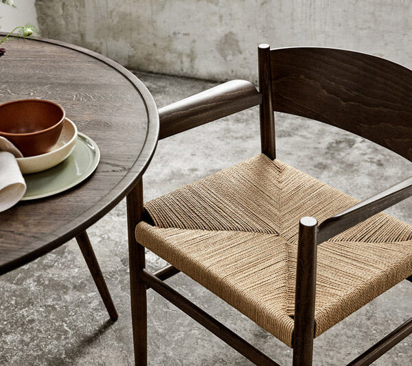 Sirka grey stained and paper cord seat
