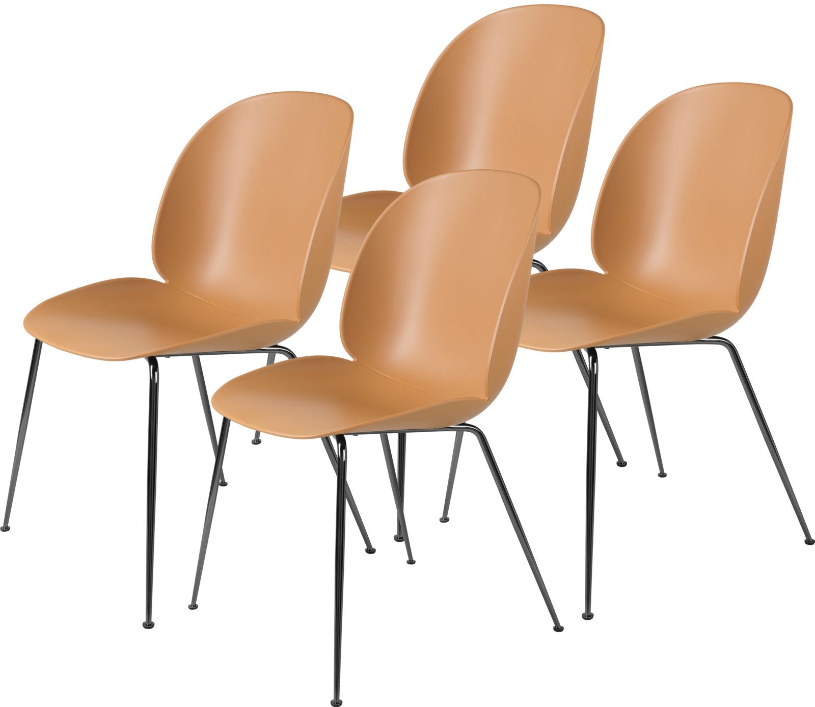 Beetle Dining Chair, Conic Base - Set of 4