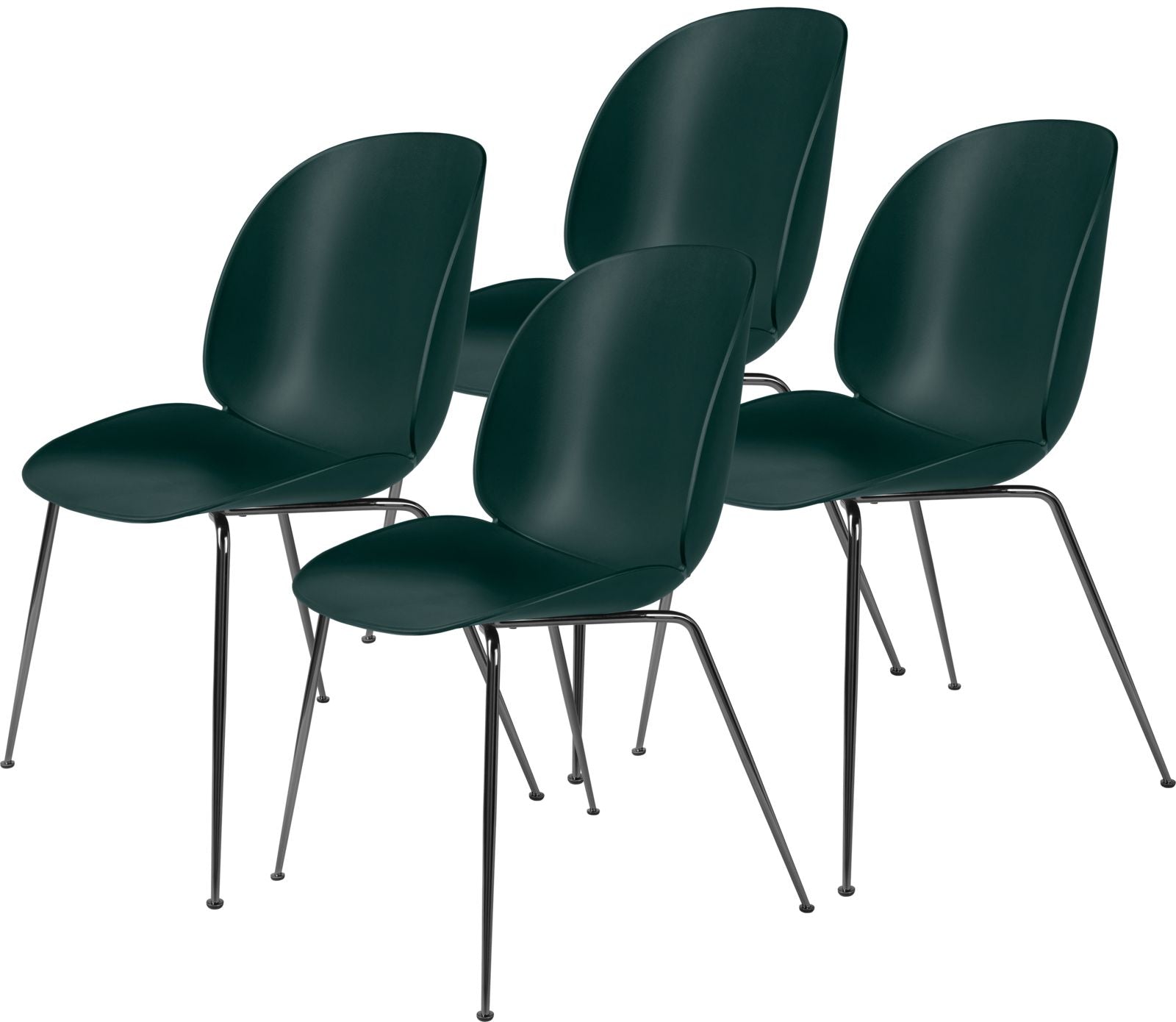 Beetle Dining Chair, Conic Base - Set of 4