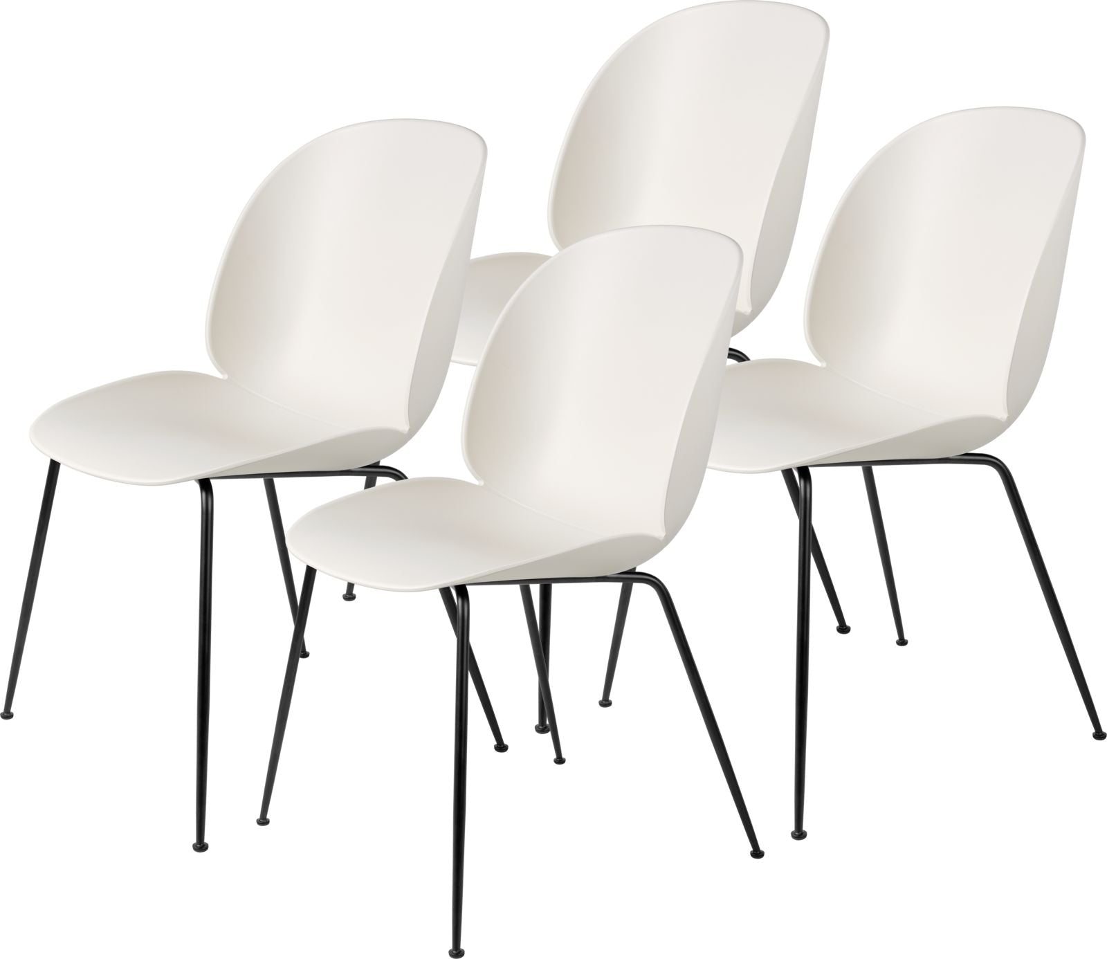 Beetle Dining Chair, Conic Base - Set of 4