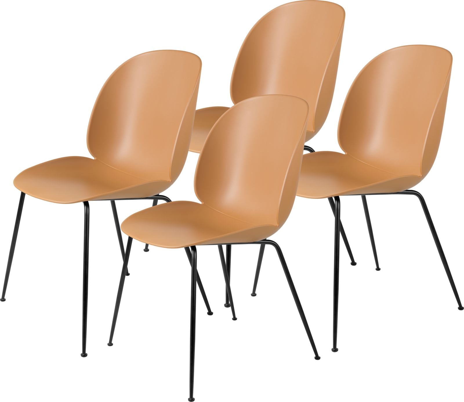 Beetle Dining Chair, Conic Base - Set of 4