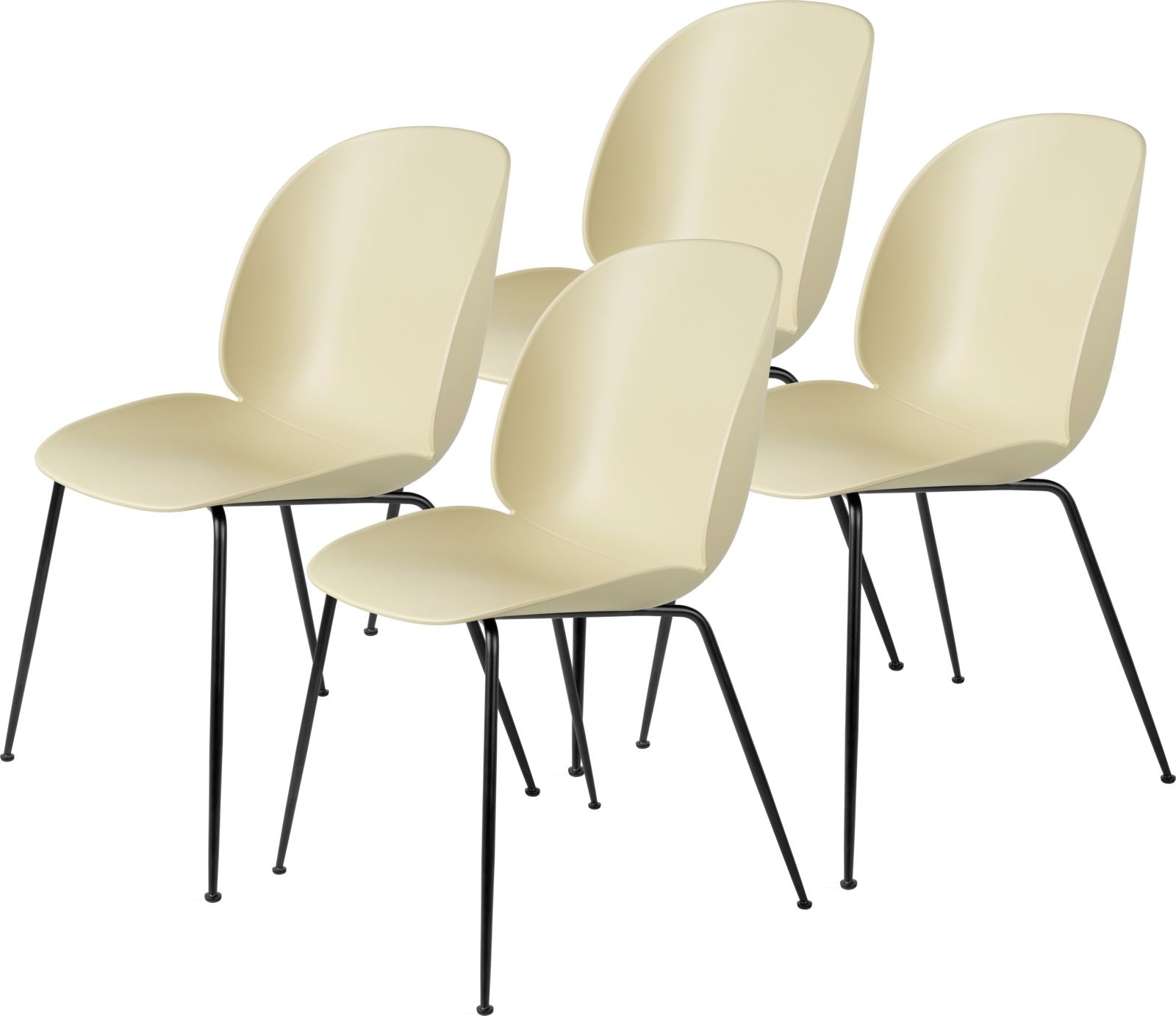 Beetle Dining Chair, Conic Base - Set of 4