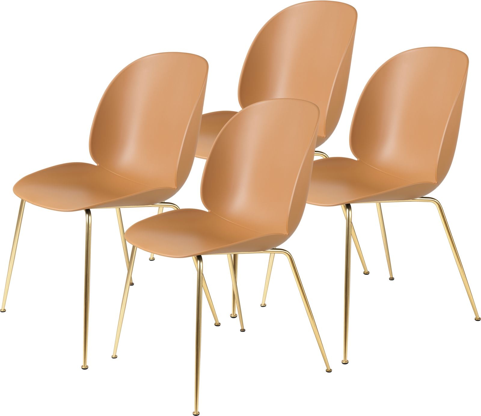 Beetle Dining Chair, Conic Base - Set of 4