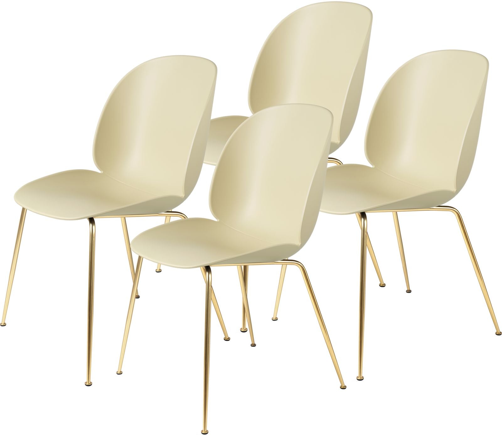 Beetle Dining Chair, Conic Base - Set of 4