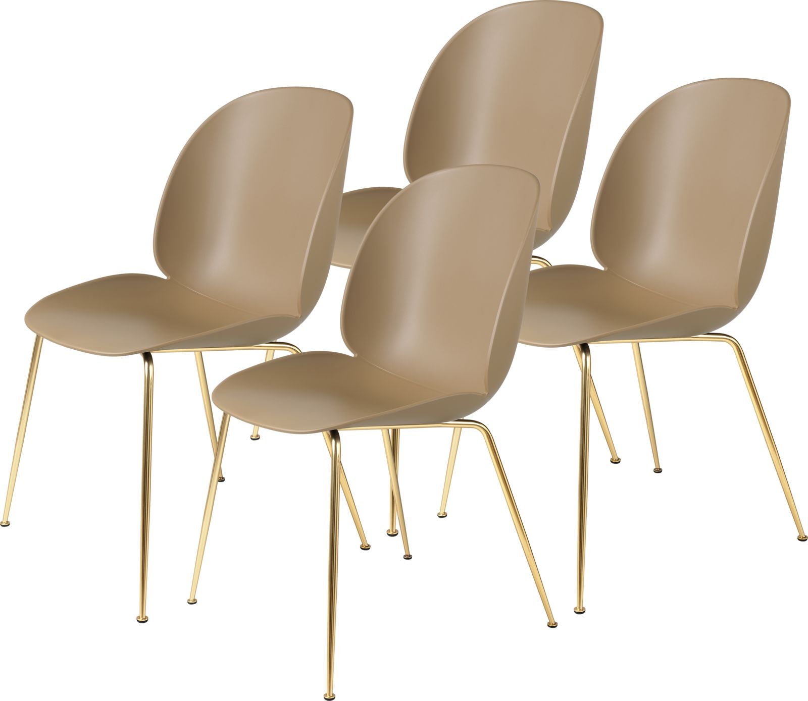 Beetle Dining Chair, Conic Base - Set of 4