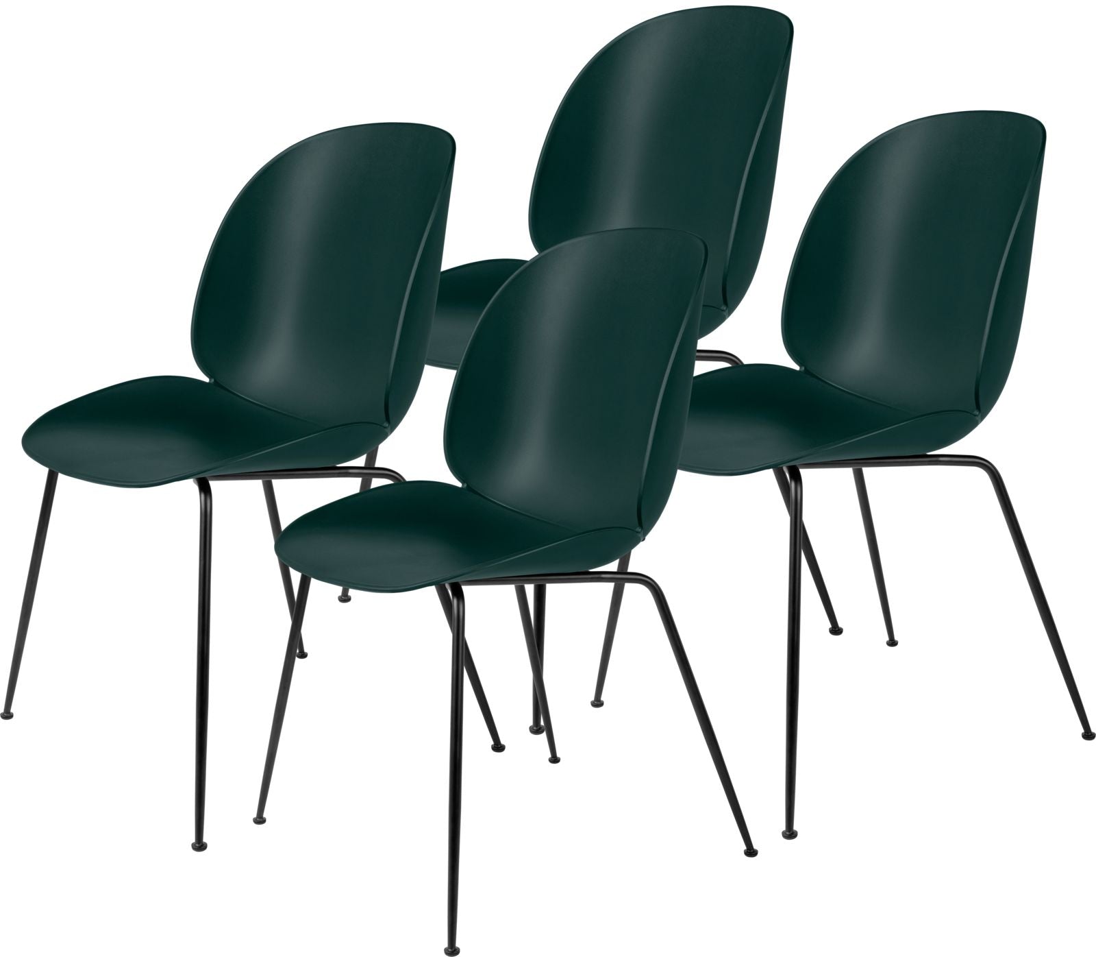 Beetle Dining Chair, Conic Base - Set of 4