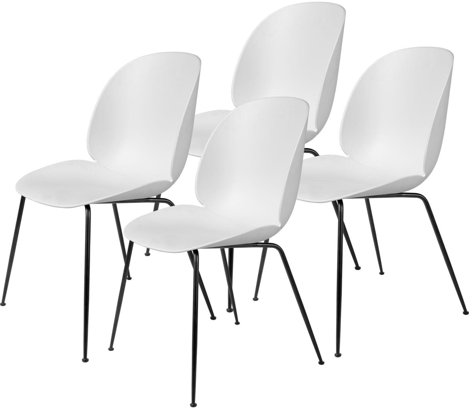 Beetle Dining Chair, Conic Base - Set of 4