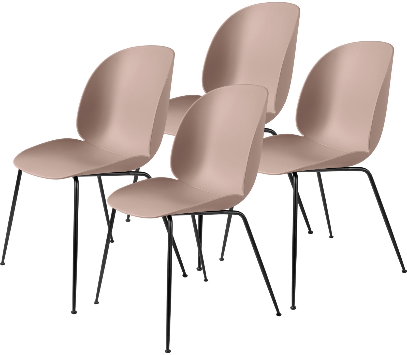 Beetle Dining Chair, Conic Base - Set of 4