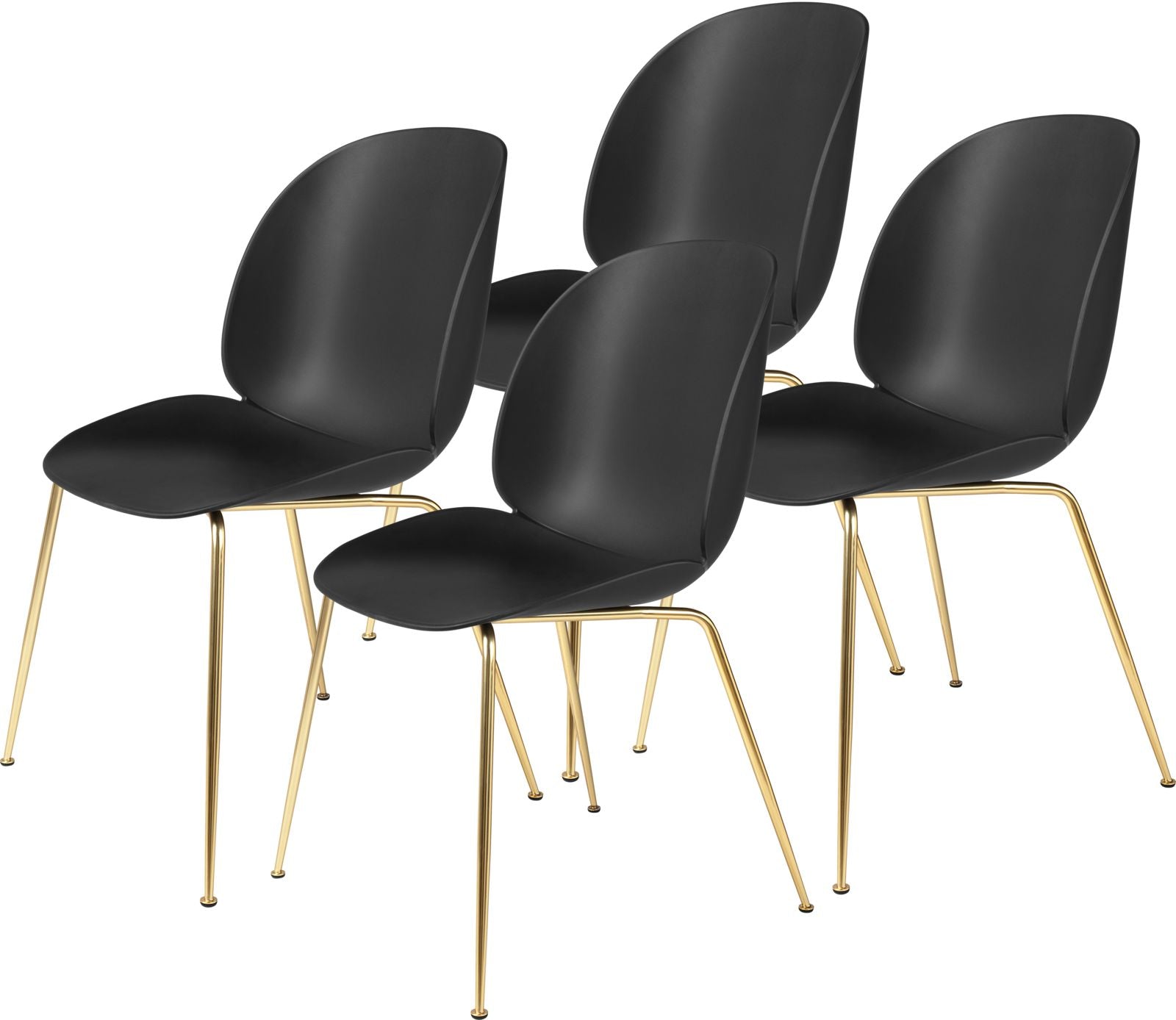 Beetle Dining Chair, Conic Base - Set of 4