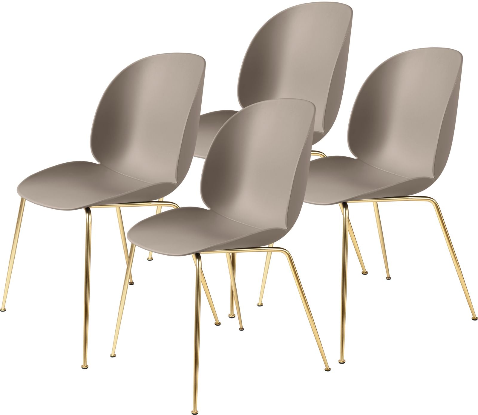 Beetle Dining Chair, Conic Base - Set of 4