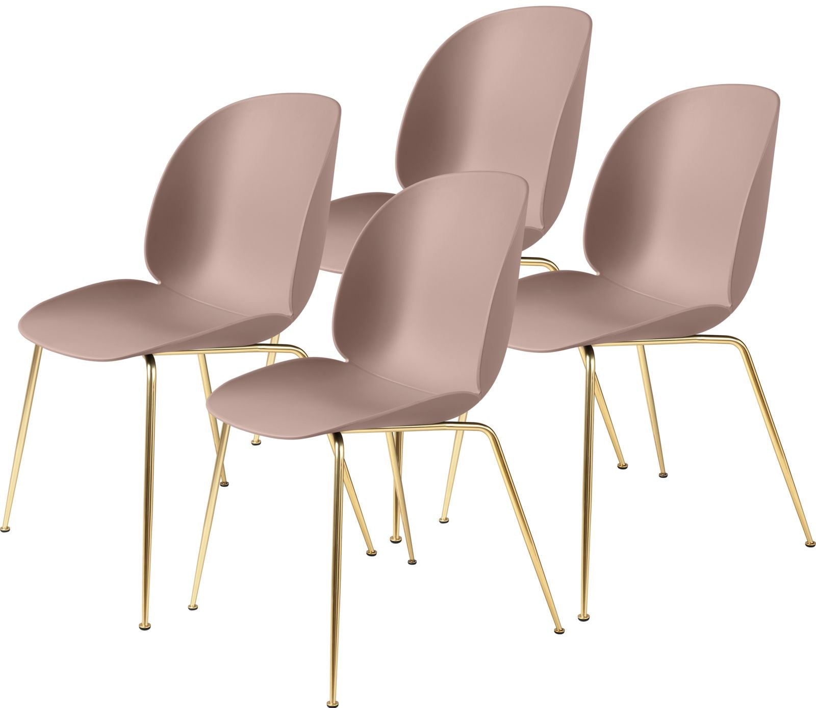 Beetle Dining Chair, Conic Base - Set of 4