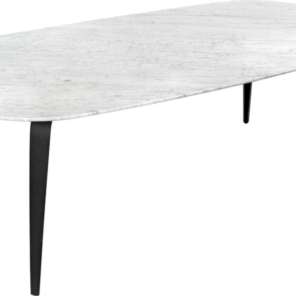 GUBI_DiningTable_Elliptical_230x120x73_WoodBase_BlackStainedAsh_Marble_WhiteCarrara-medium