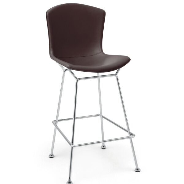 Bertoia Bar Stool cowhide dark brown. 