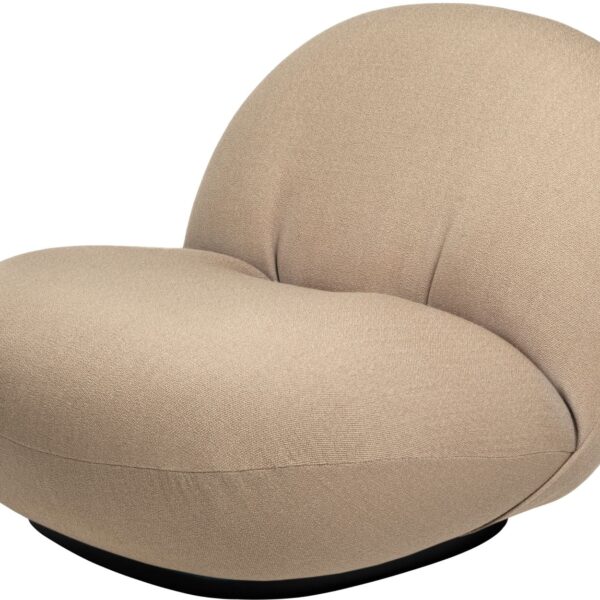 Pacha Lounge Chair, Soft Black Semi Matt Base, Vidar Brown Upholstery