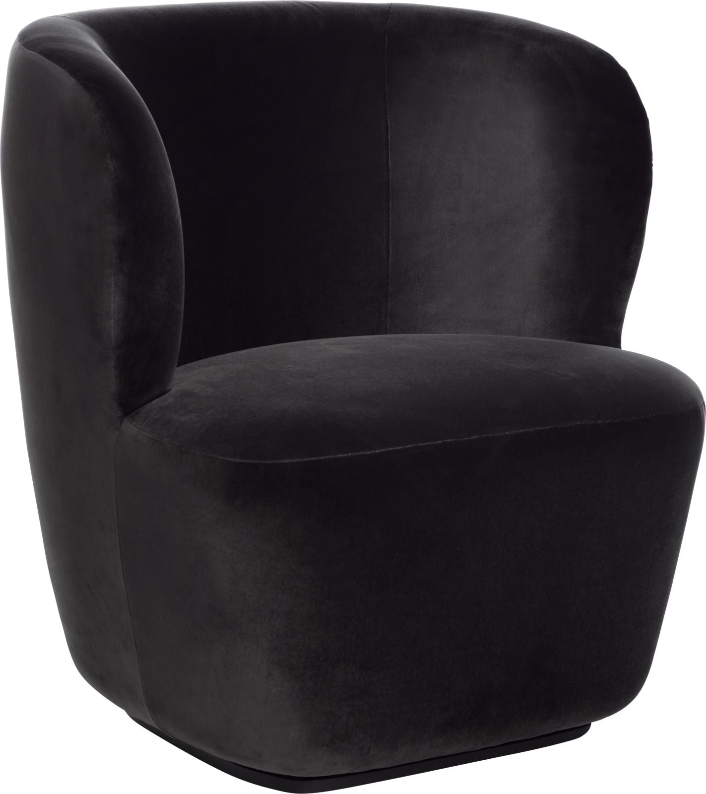 Stay Lounge Chair, anthracite velvet.