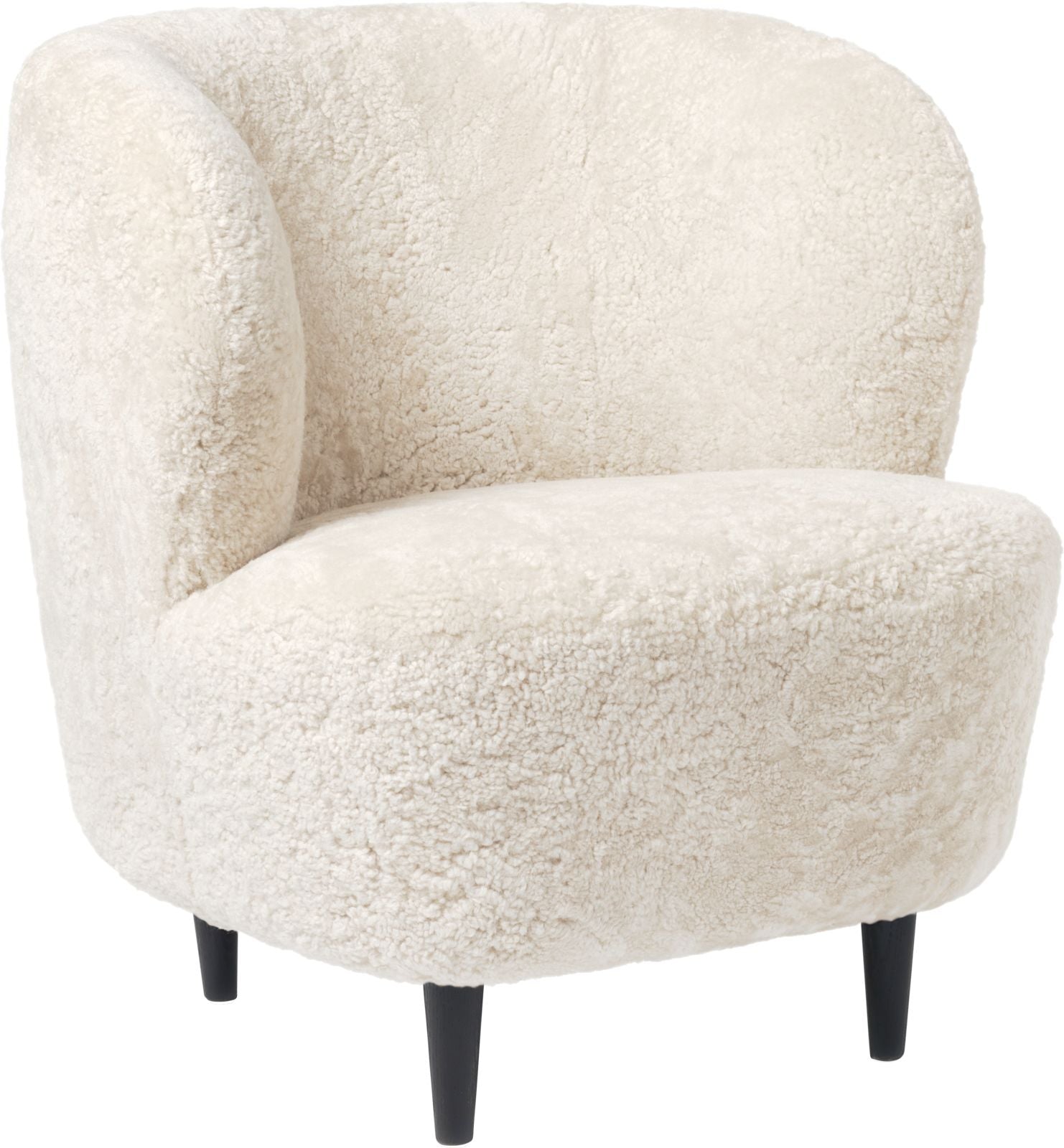 Stay Lounge Chair with Black Stained Oak Semi Matt Lacquered legs.