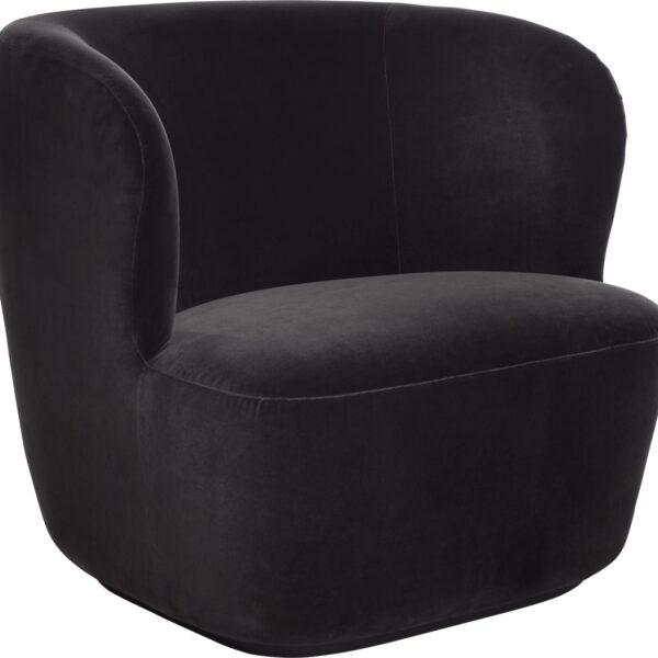 Stay Lounge Chair, anthracite velvet.