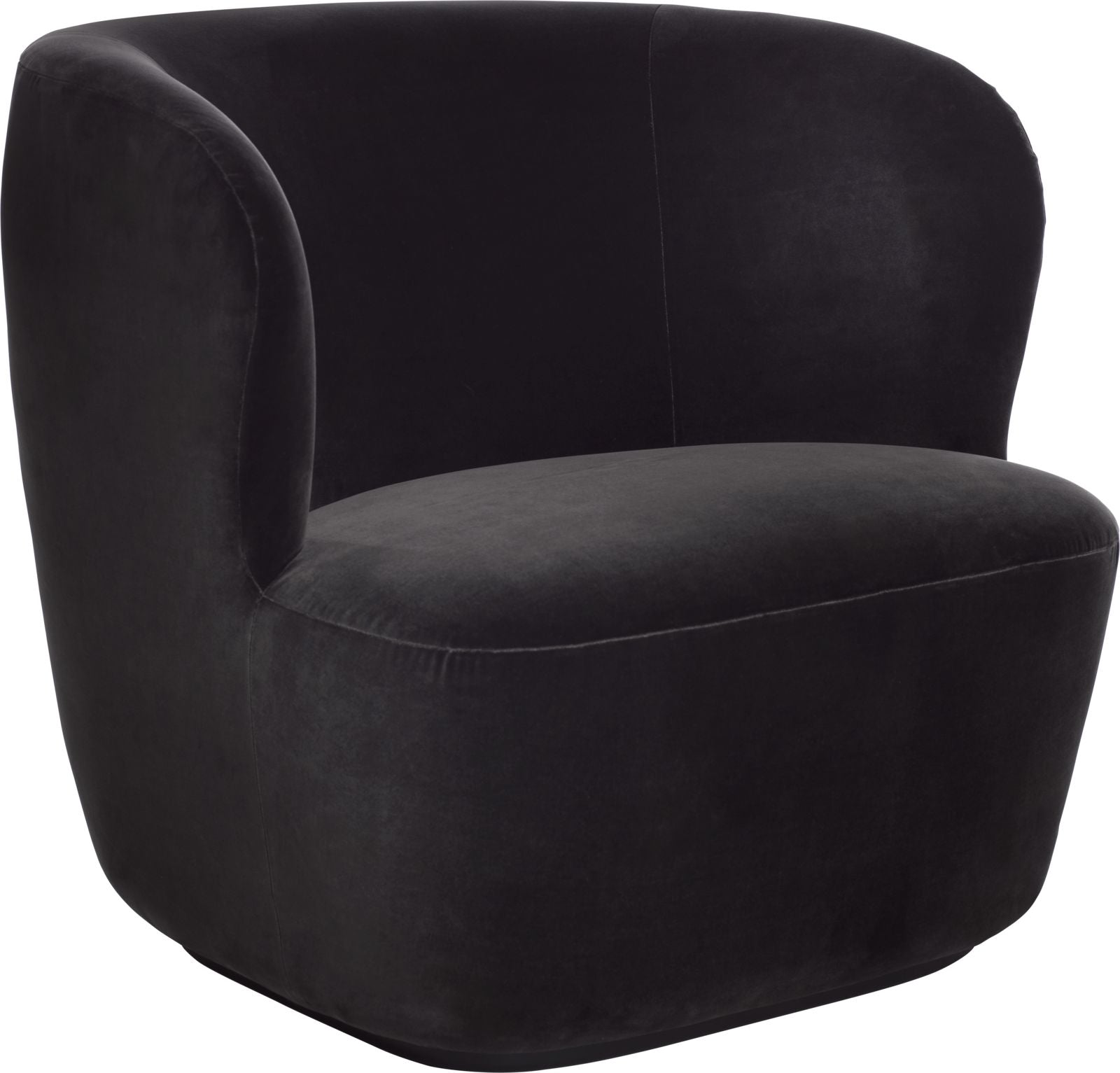 Stay Lounge Chair, anthracite velvet. Stay Lounge Chair, anthracite velvet.