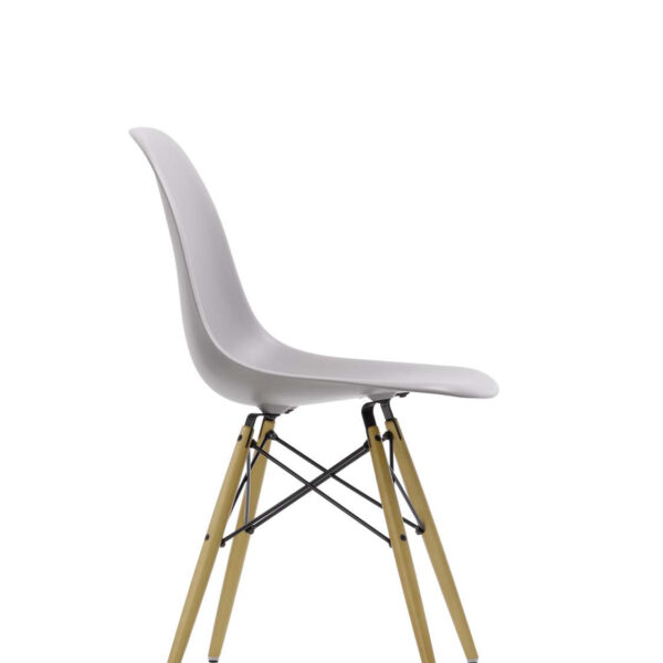 Eames DSW Chair, mauve grey shell, golden maple base