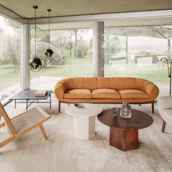 Small, Neutral White Travertine-table