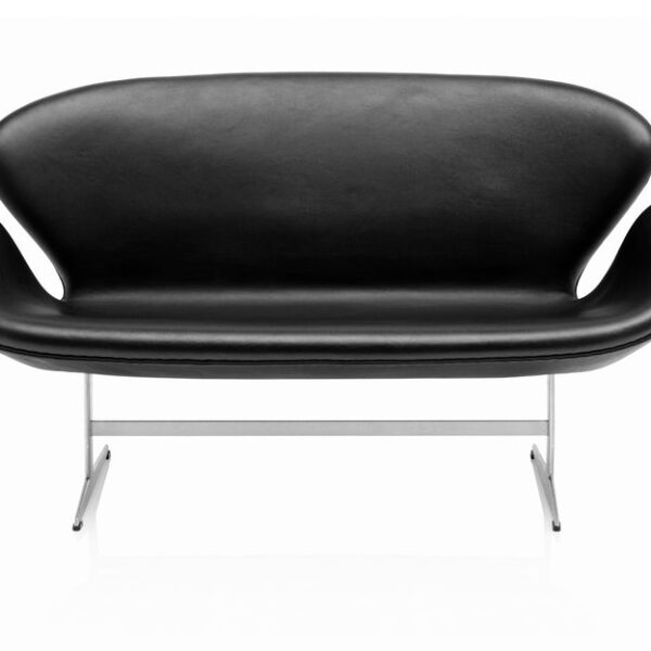 swan-sofa-2-seater sofa-black