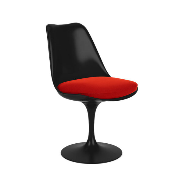 saarinen-tulip-side-black -chair-swivel-red