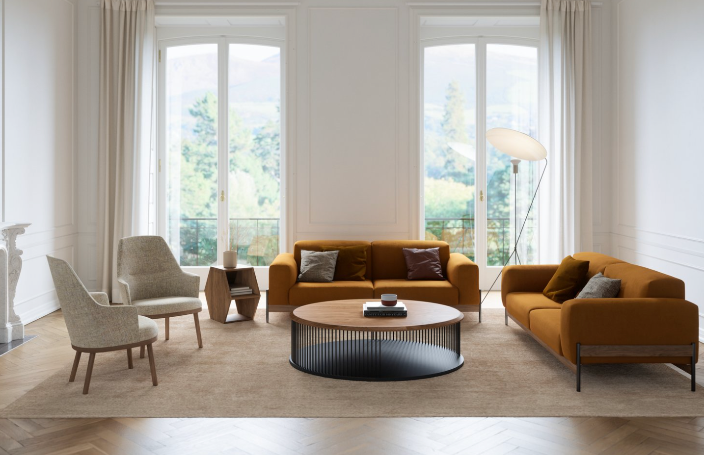 wewood-goncalo-campos-2-seater-sofa-bowie-hexa-table wewood-goncalo-campos-2-seater-sofa-bowie-hexa-table