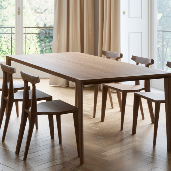 Wewood Raia Table and Orca chairs bundle dining set