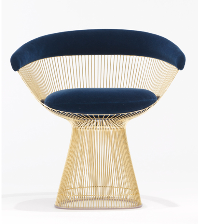 Knoll Platner Side Chair Gold Plated Knoll Platner Side Chair Gold Plated
