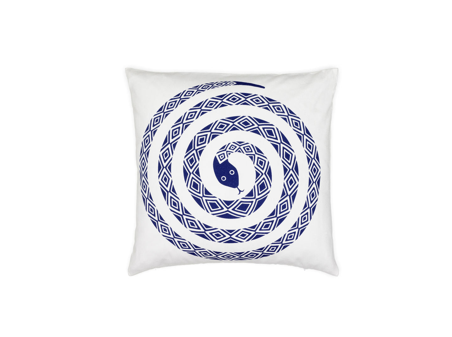 Graphic Print Pillows: Snake Ultramarine