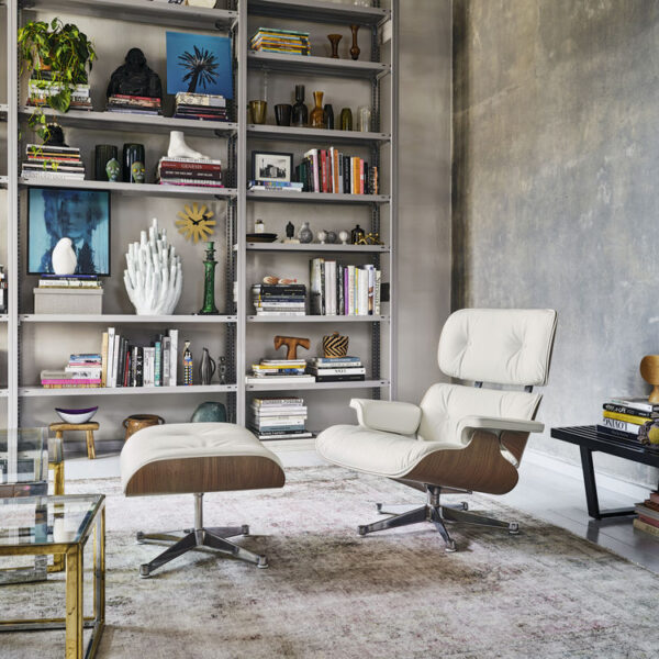Eames Lounge Chair - White Pigmented Walnut