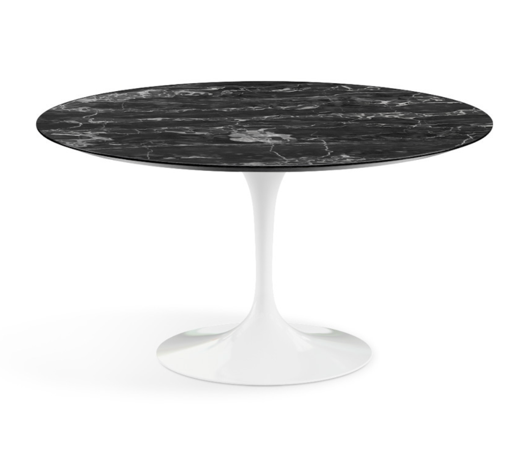 Knoll-Saarinen-Tulip-Table-White-Base-Portoro-Silver Knoll-Saarinen-Tulip-Table-White-Base-Portoro-Silver