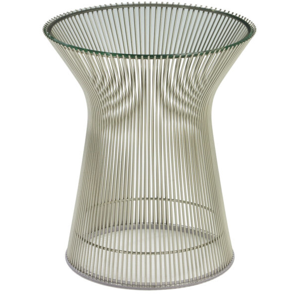 knoll-warren-platner-side-table-polished-nickel-clear-glass-top-outlet