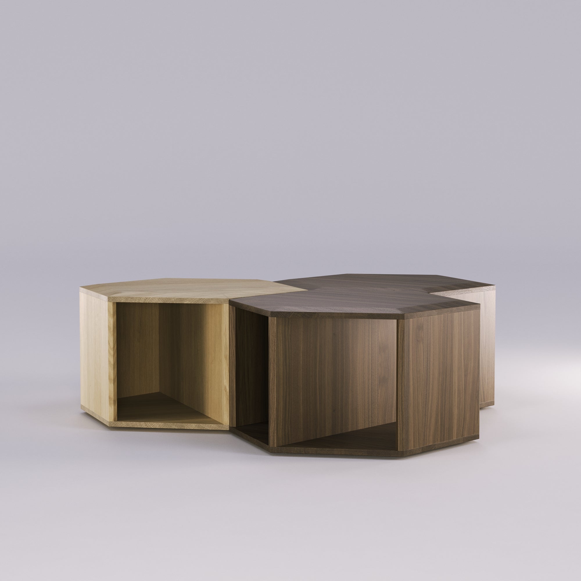 wewood-daniel-vieira-side-table-hexa-walnut-oak wewood-daniel-vieira-side-table-hexa-walnut-oak